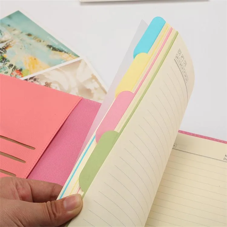 Custom premium faux leather ring binder happy dairy planner 2019