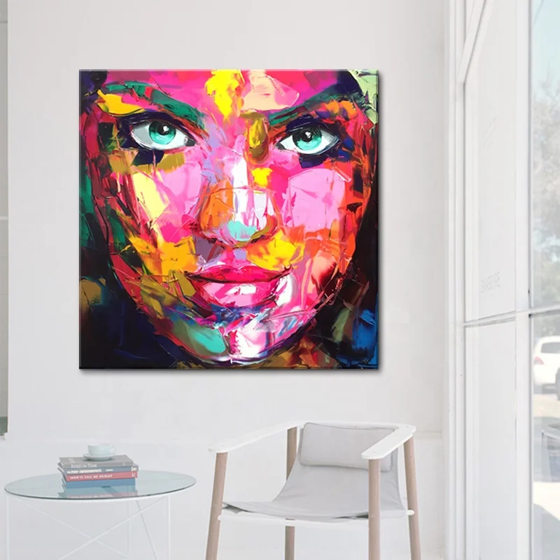 Hot Selling Textured Palette Knife Portrait Oil Paintings Beatiful Women other paintings wall art picture cuadros  graffiti art