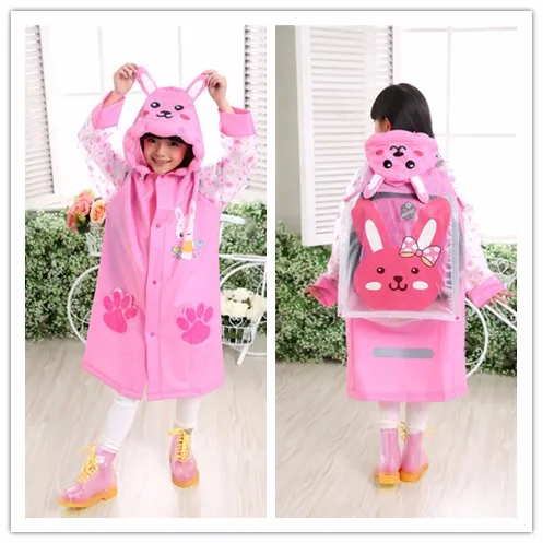 Sale Well China Manufacture Fashion Nice Pvc Children Cartoon Raincoat/kids Rain Coat MJ-229