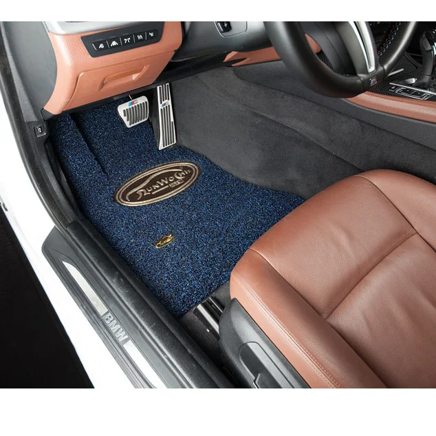 antislip PVC coil car mat roll set- double colors