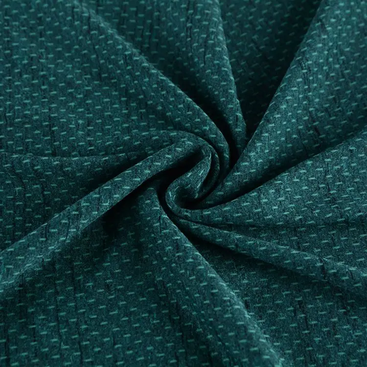 Hot sale popular cationic dyeable jacquard 100% polyester jersey fabric for sportswear per meter price