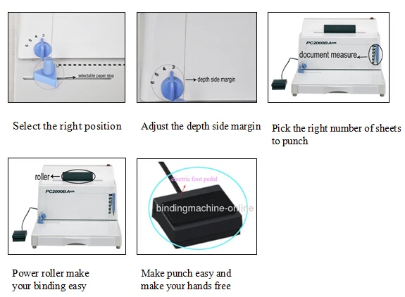 Adjustable edge of coil binding machine