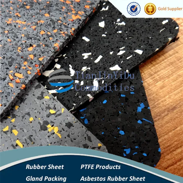 TJYD 2015 Rubber Gym Flooring, Fitness Center Rubber Flooring Roll, Rubber Flooring Tile from Conet with EPDM Granules/Flecks -A