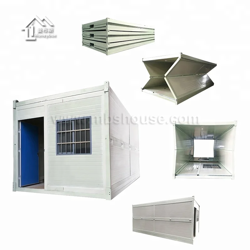 Стальной дом, мобильный сборный лагерь, белый складной контейнер для хранения