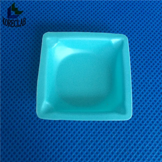 7ML Small Size Blue Plastic Square Laboratory Balance Weighing Dishes Weighing Boat