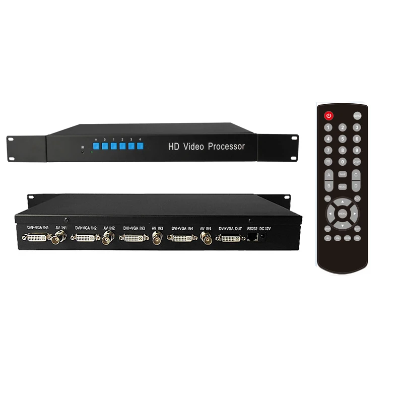 
16 Port CCTV vga multiviewer 4x1 DVI VGA Quad Screen Video Splitter 