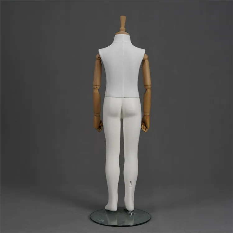 2019 New Arrival Product Fabric No Head Child Mannequin With Wooden Arms