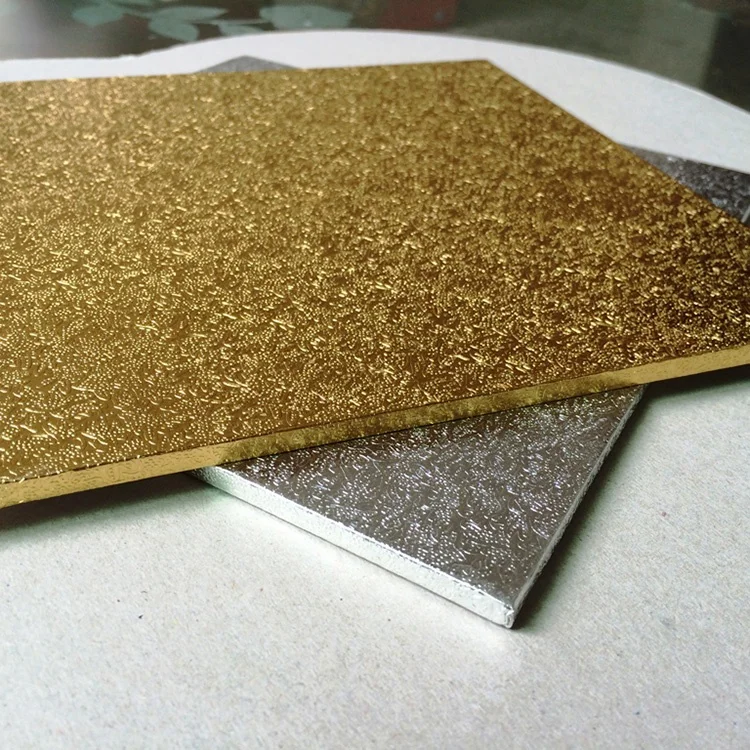 Customized Hot Selling Foil Silver Gold Mdf Cake Board
