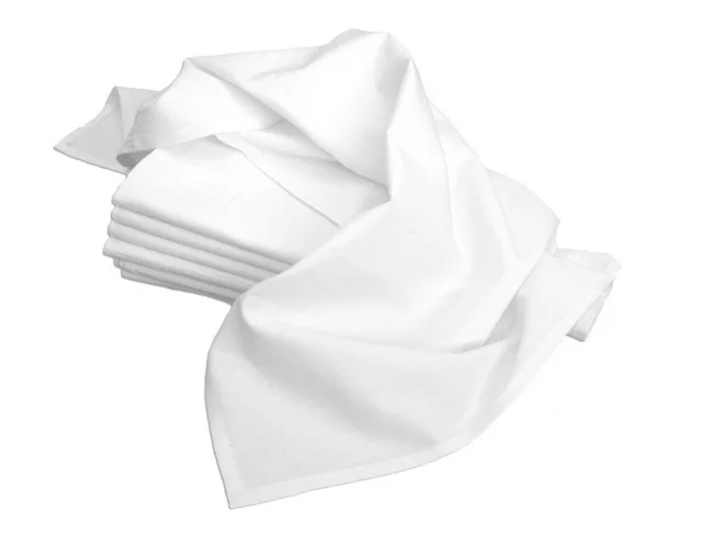 Кухонные полотенца для муки и мешка, 100% чистый хлопок, 12 упаковок, прочная отбеленная ткань для посуды 28X28 с низким содержанием ворса, быстросохнущая, коммерческого класса