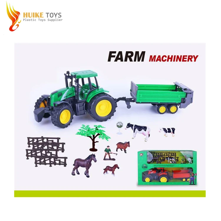 Farmer Farm Tractor Planting Machine Sprinkler Inertia Model Engineering Car Set
