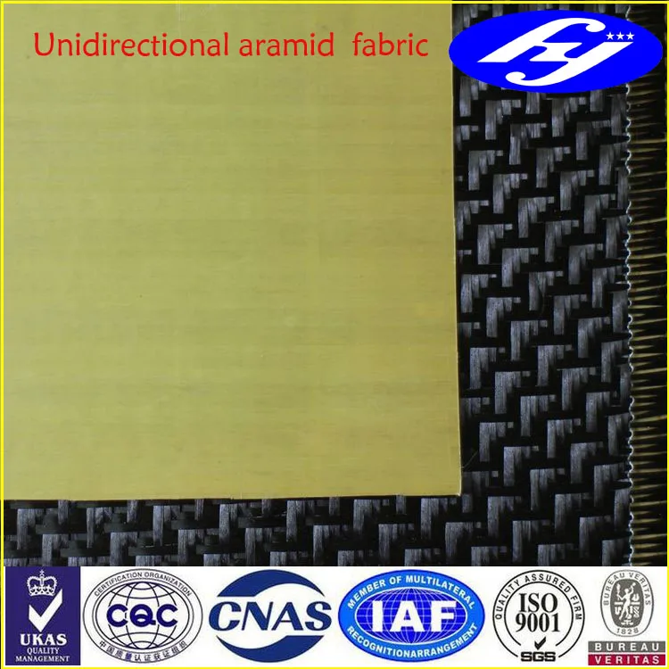 
195g/m2 ballistic unidirectional aramid fiber fabric/cloth/roll for military 