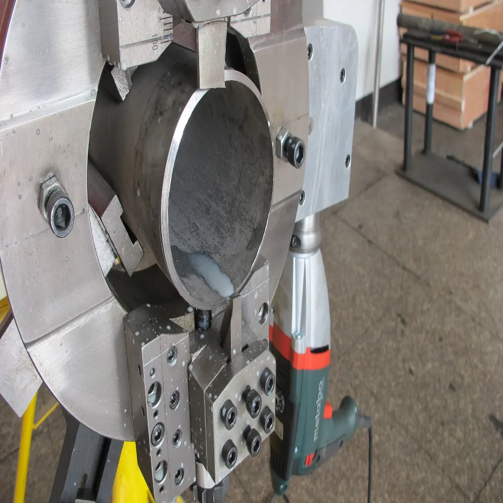 OCE-610 OD-Mounted Electric driven Clamshell Split Frame Aluminum alloy Pipe Cold beveling Cutting machine