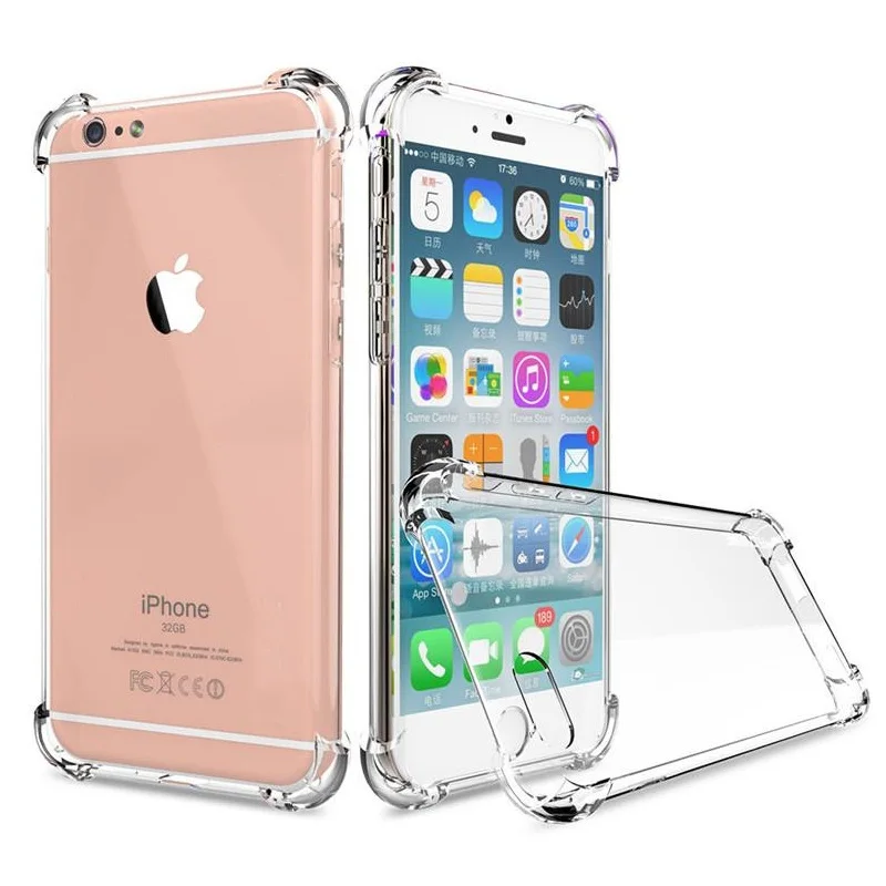 Wholesale Shockproof phone case soft tpu high clear mobile phone cases for iphone 13 12 11 xs max x for  Samsung s21 20