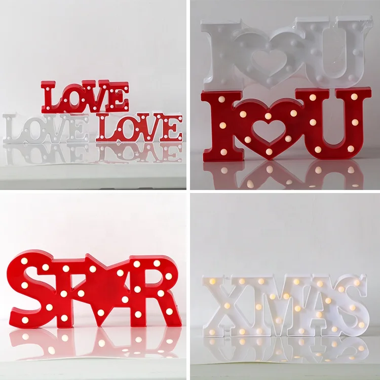 love marquee letter night light