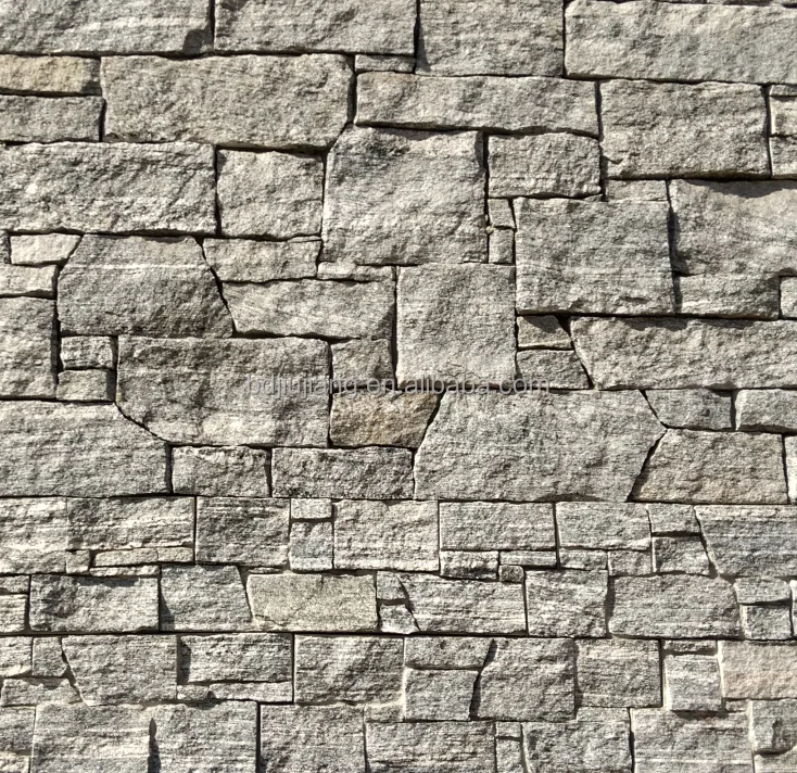 Dovas granite stacked stone wall cladding