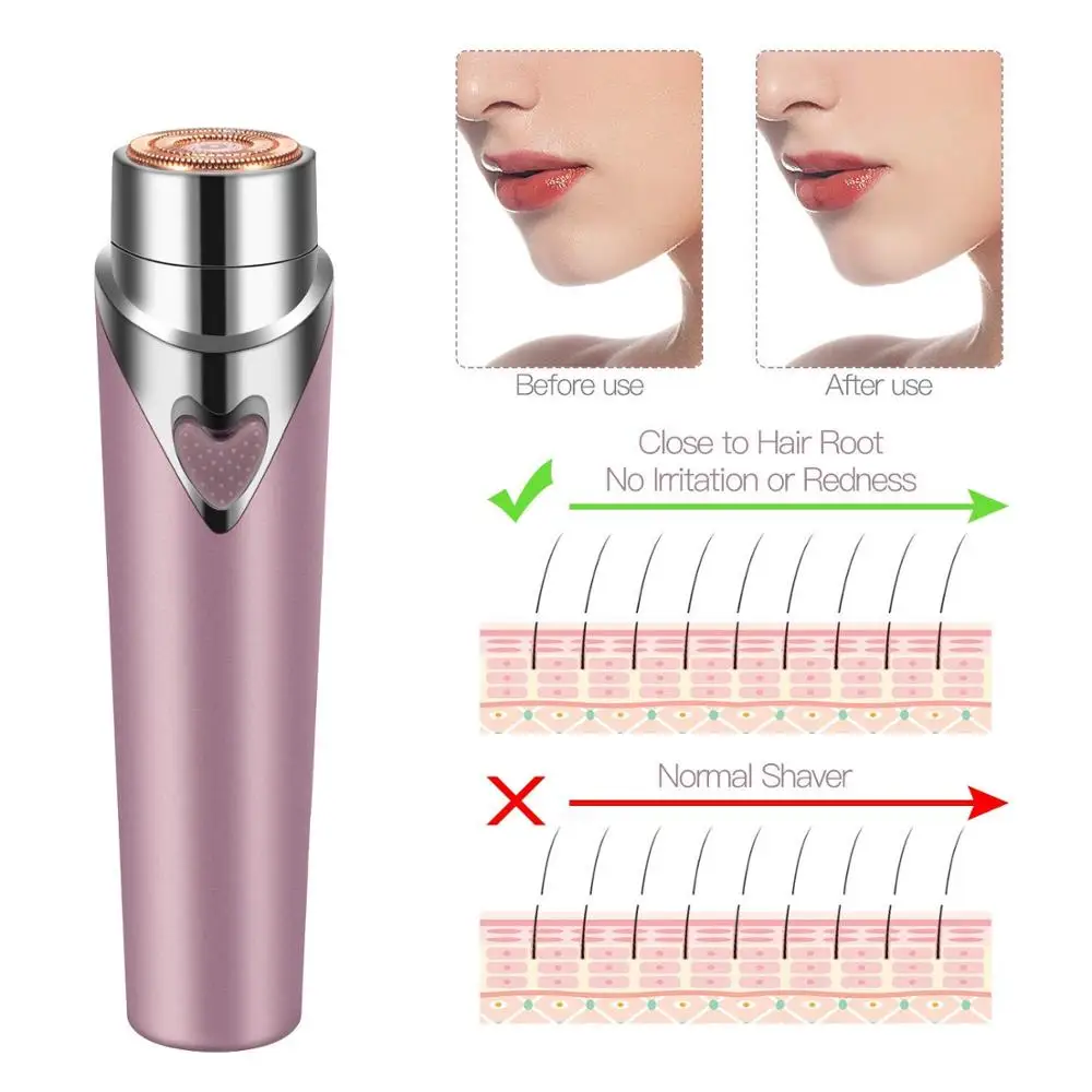 Hot Lip Stick Type Electric Face Hair Remover Recharge Hair Removal Machine Ladies Shaver Epilator
