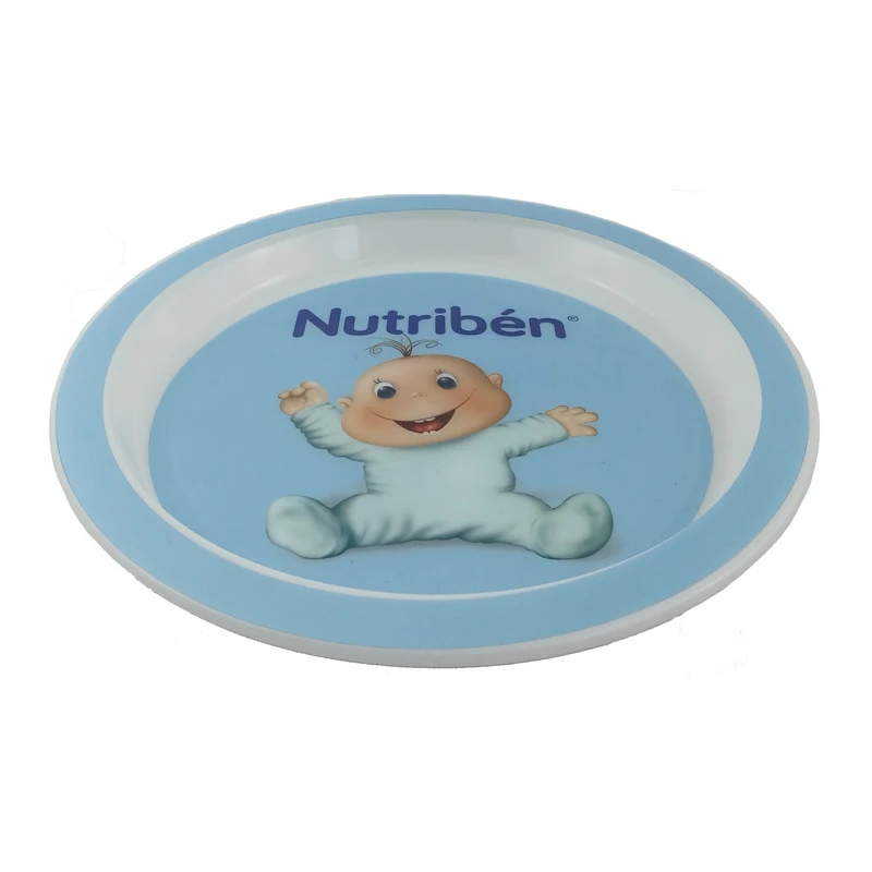 
OEM/ODM melamine like plastic plate baby plate with in mold label decoration 