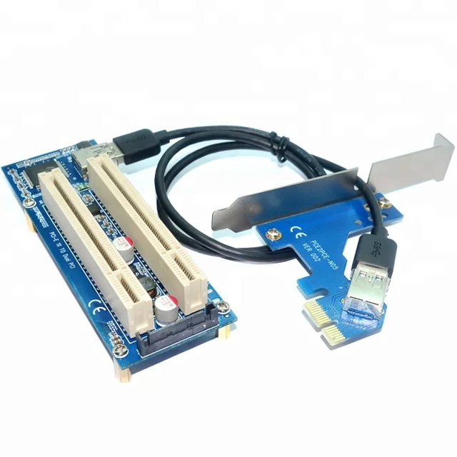 
PCIE to daul 2port PCI riser converter adapter card 