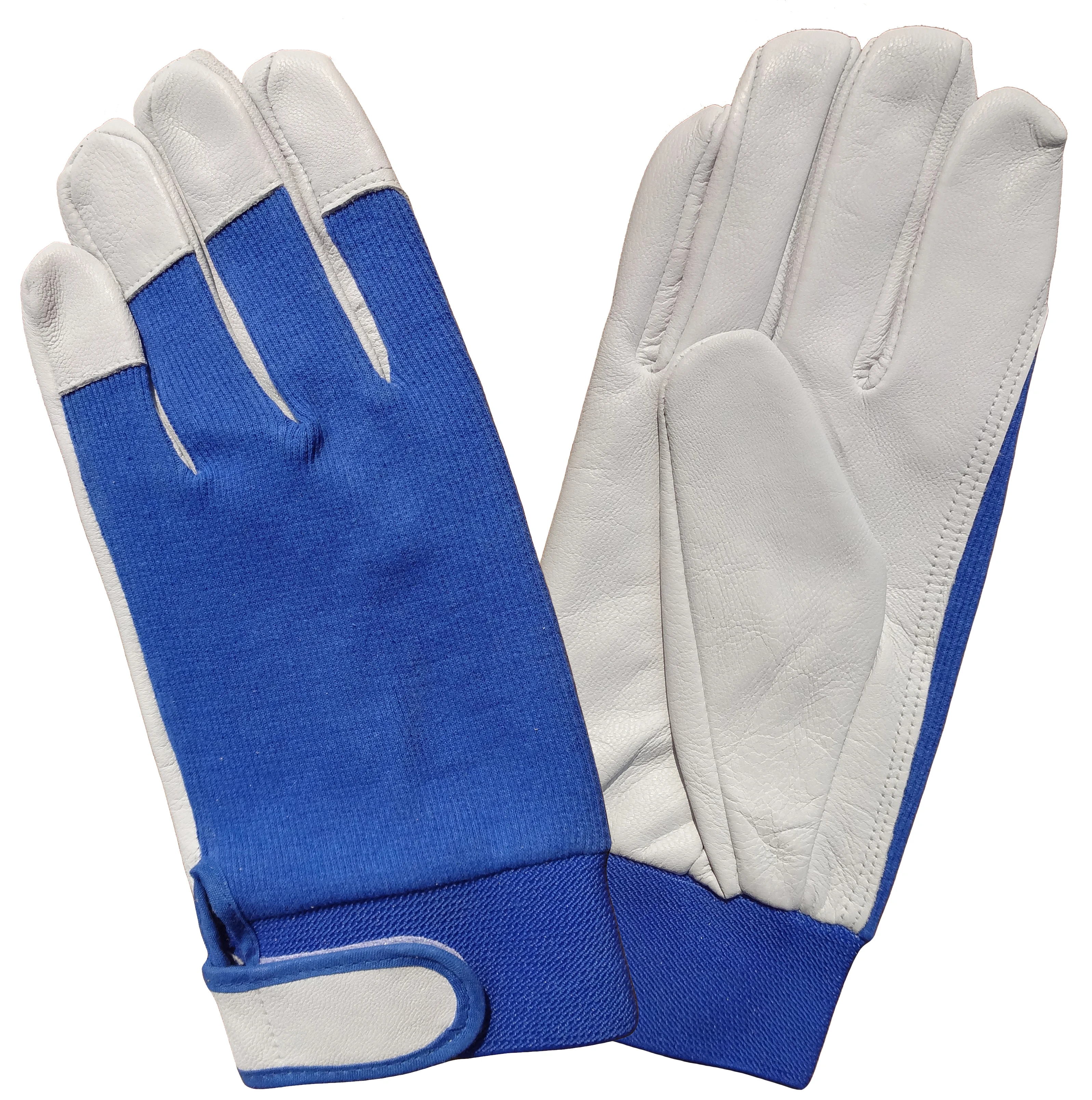 No Lining Short Wing Thumb Mechanics Driver Grain Cow Skin Leather Glove, rigger gloves