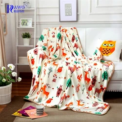 Animal print sofa throw animal fleece blankets 100% polyester fleece blanket for kids