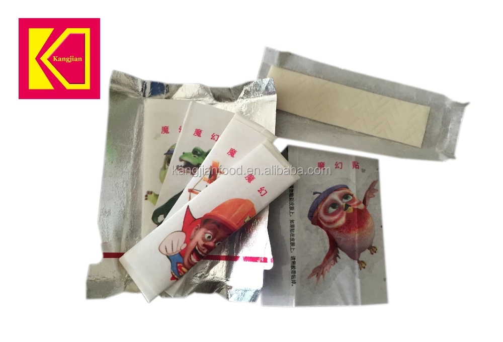 
Chewing Gum with Big Tattoos in Lunch box 