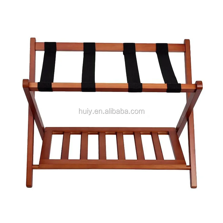
high quality hotel wooden folding luggage rack design luggage stand 