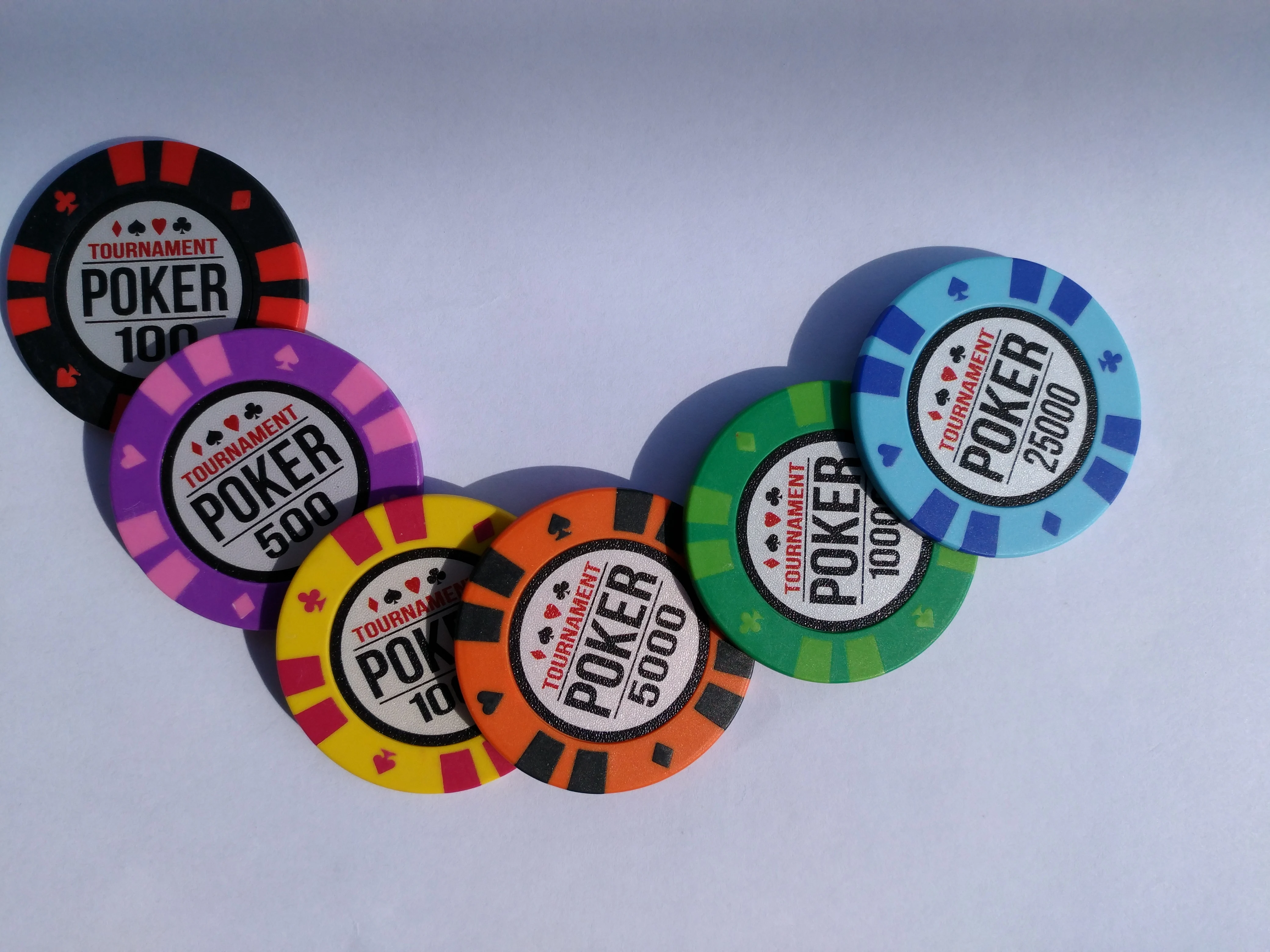 stand square poker chip 40MM  size with stickers for tournament