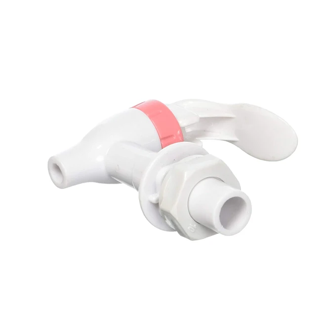 
Home Pink White Plastic Push Handle for Water Dispenser Tap Faucet 