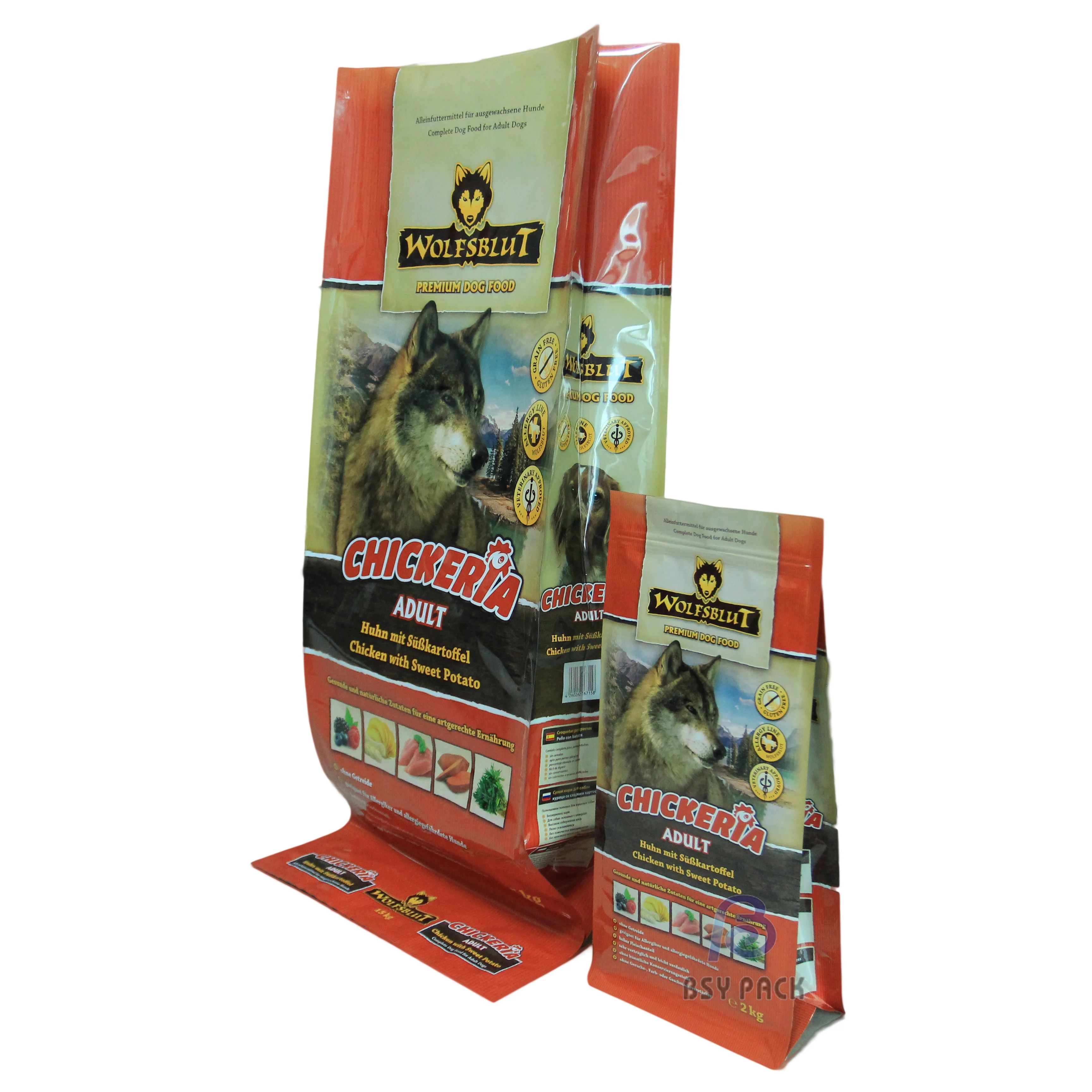 
2018 hot sale recyclable plastic 50kg dog food packaging bag 