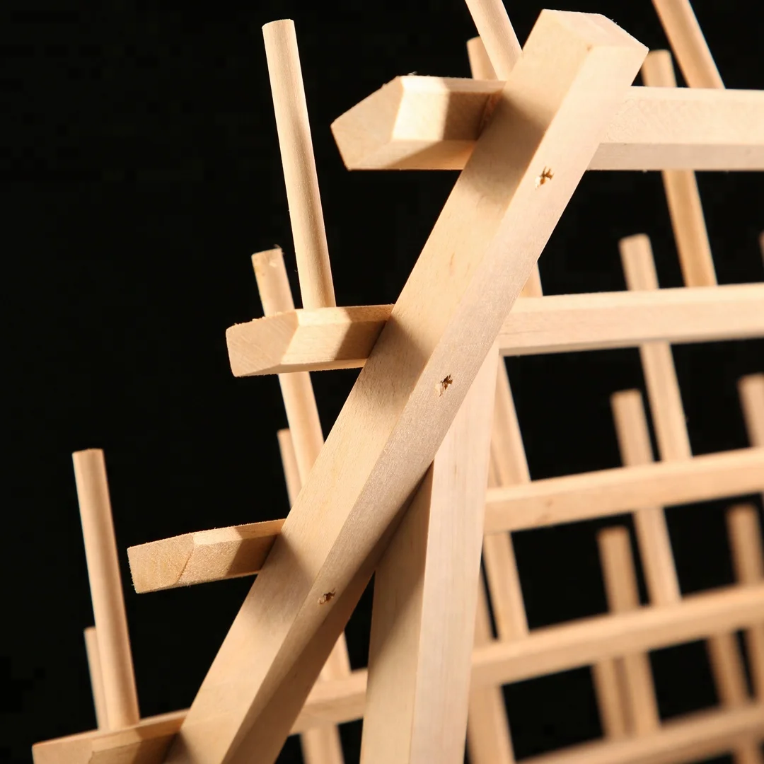 
33 spools wooden thread rack Sewing stand holder 