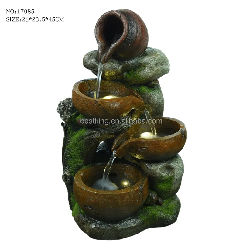 Electrical pump small scale garden rockery stone scenery float water fountain