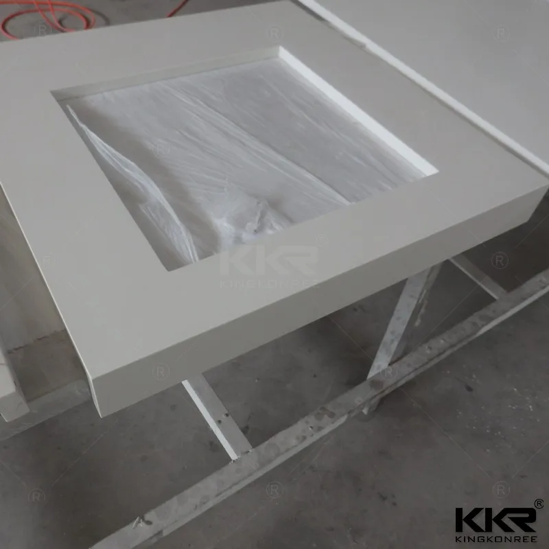 
Pure white granite countertop / artificial stone marble basin vanity tops 