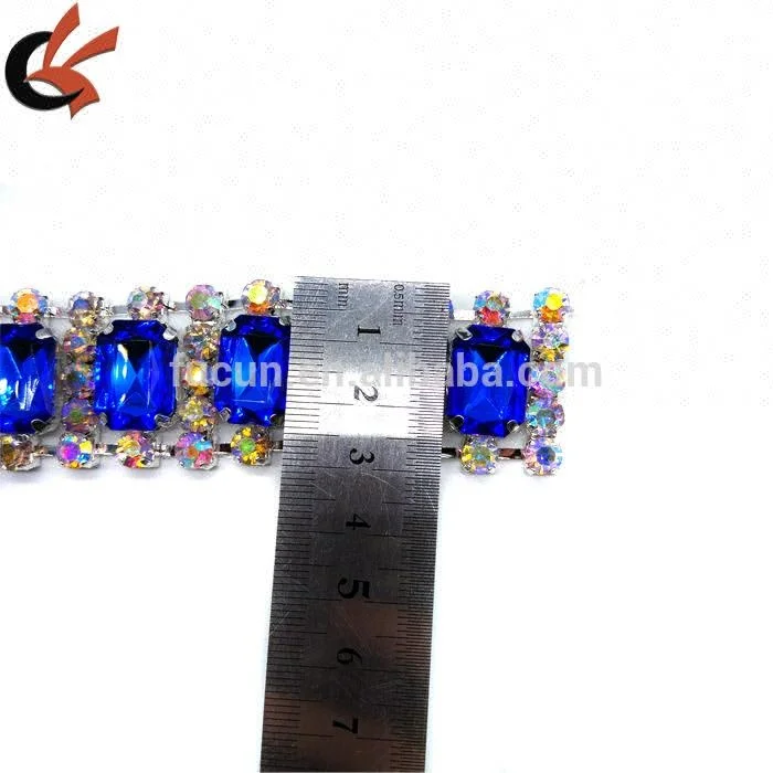 Factory wholesale carnival garment hair pieces rhinestone trimming