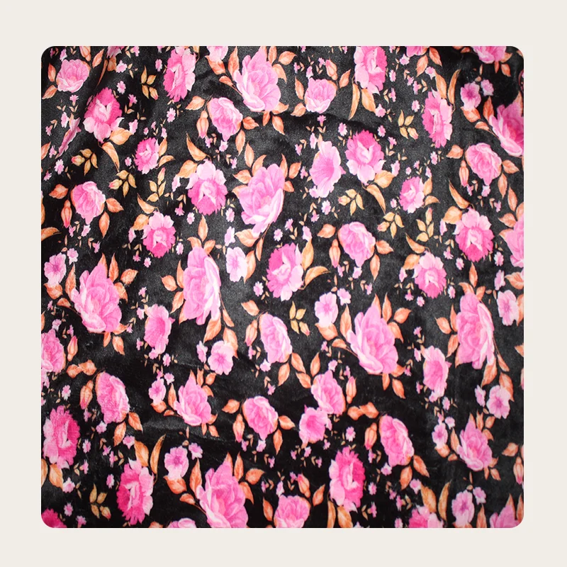 
280gsm Custom Digital Printed Polyester Minky Fabric For Blanket 