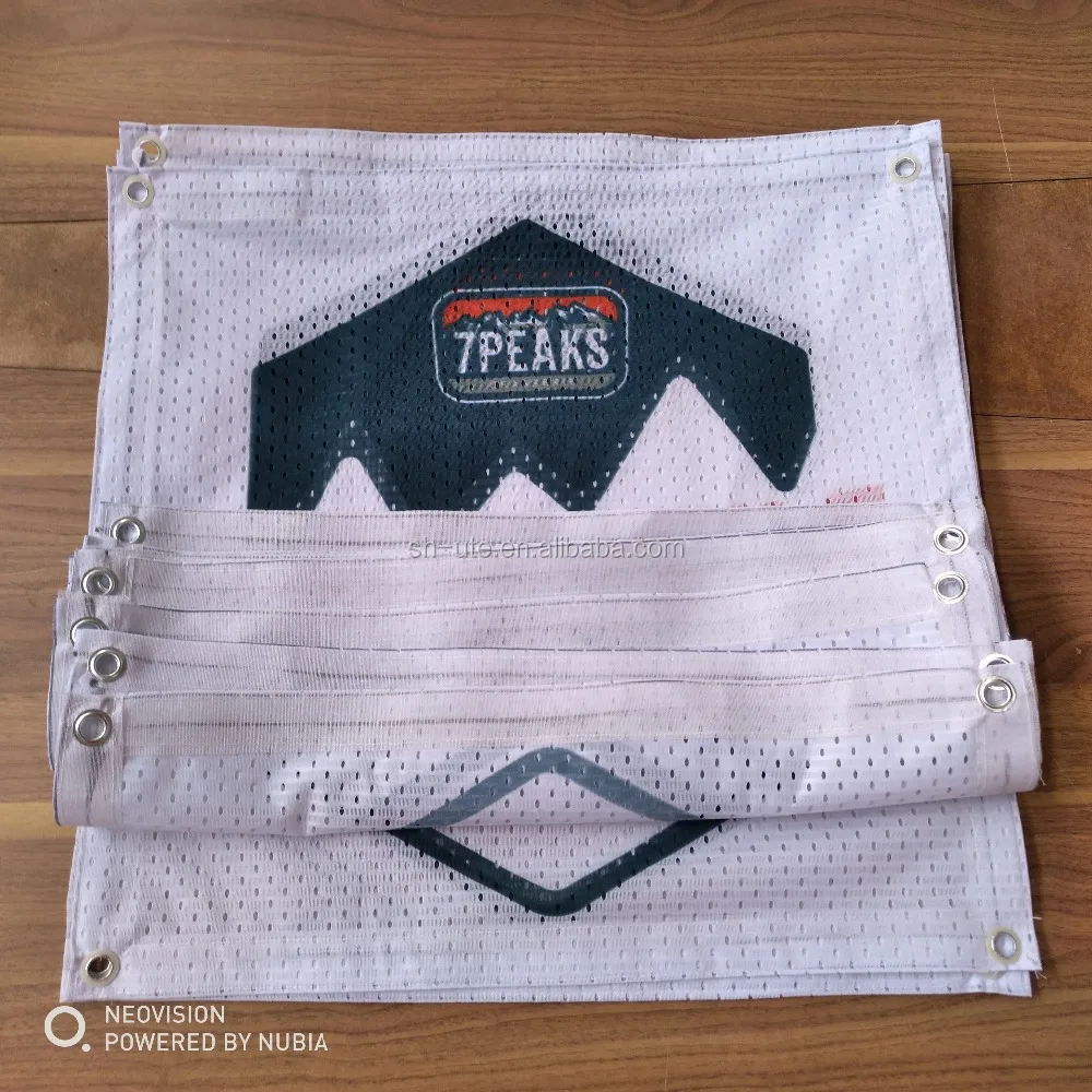 Mesh Banner Fabric Printing/perforated Flex Banner/full Color Cmyk Fence Mesh