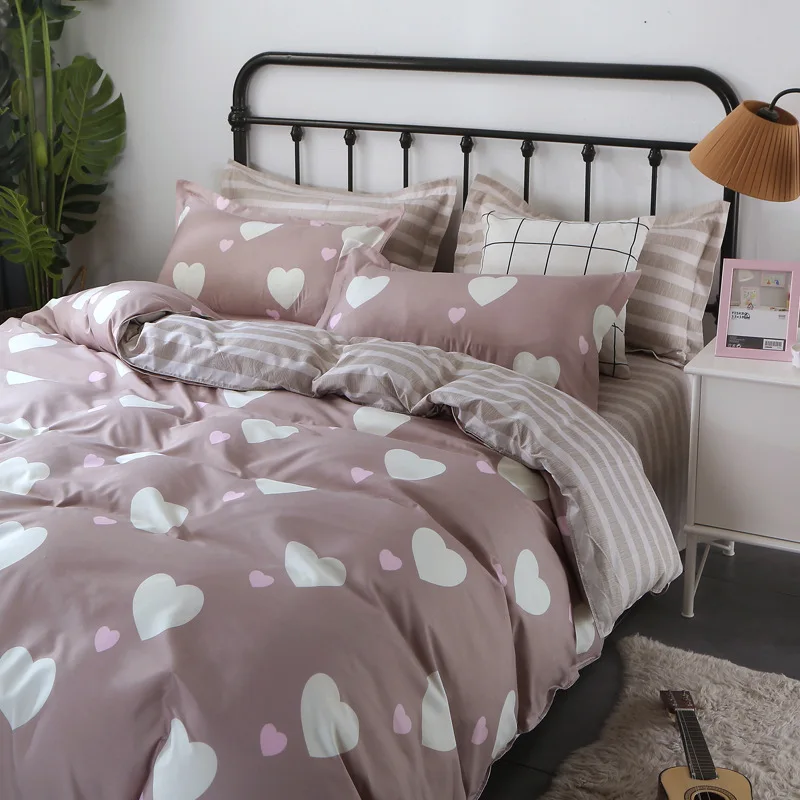 Hot sale Luxury Duvet Cover Bed sheet 100% Cotton Fitted Bed Sheet Set