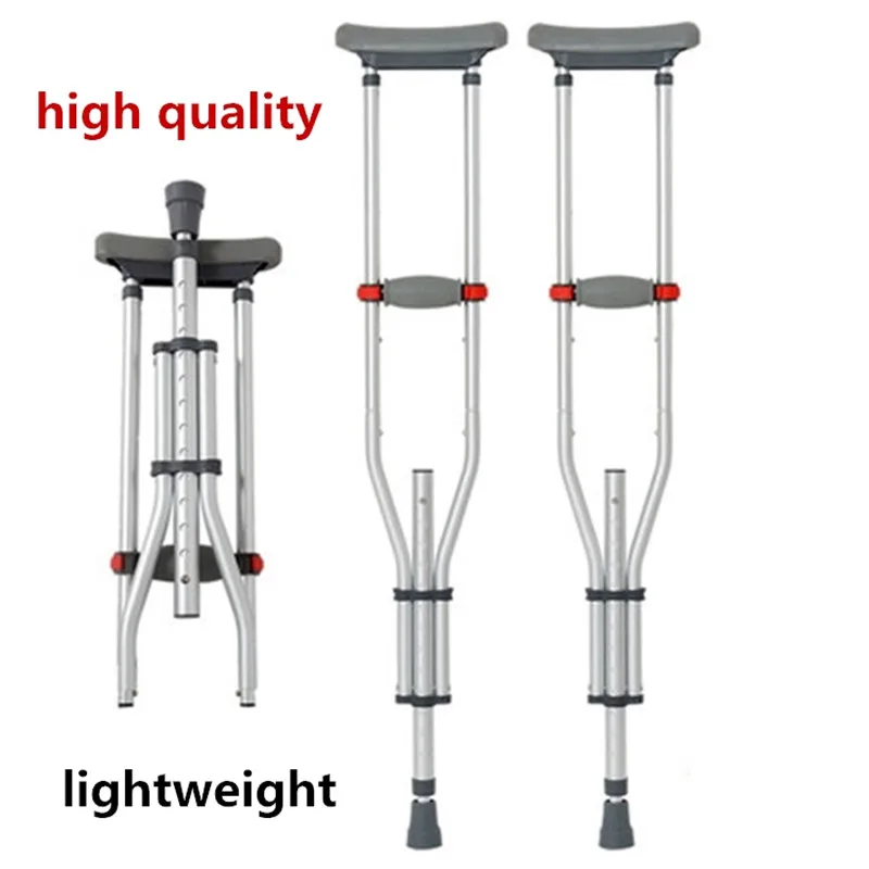 
Factory direct selling aluminum folding adjustable crutch for old and disabled people 