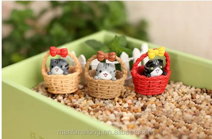 basket cheese cat kitten furnishing garden decoration decoration garden chinese garden decoration