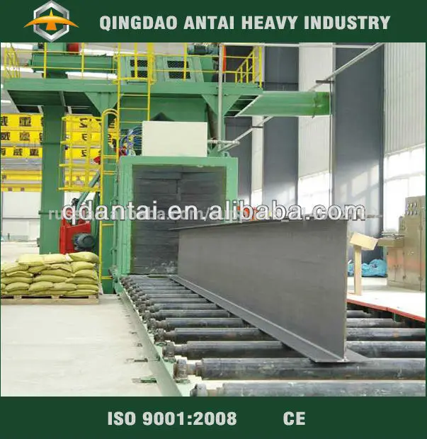 sheet steel and h beam shot blasting machine