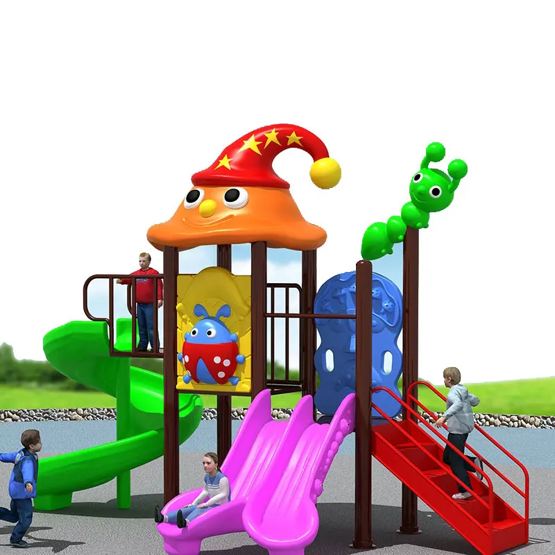 Free design kids playground swing and slide combination plastic toy for fun