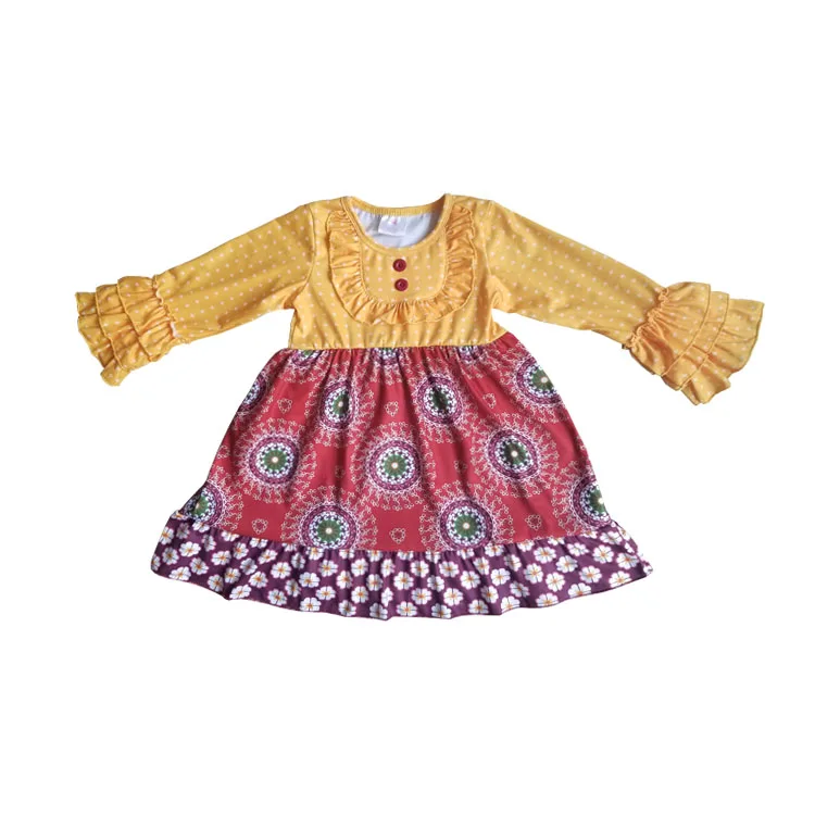 wholesale baby girl Christmas dress frock design boutique girls dress