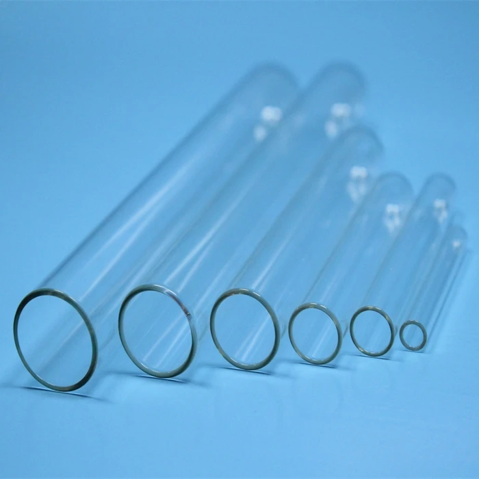 Clear Round and Flat Bottom Glass Test Tubes