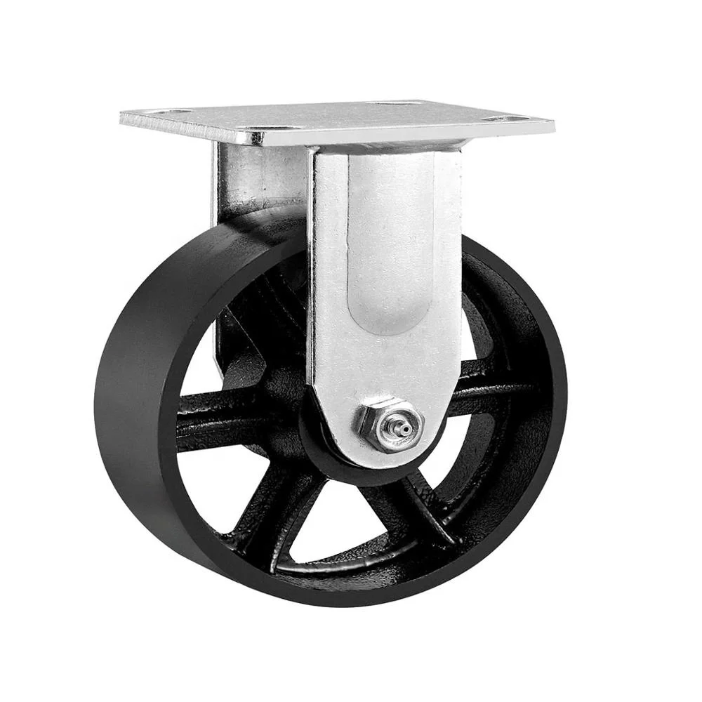 Castor Wheel Black Vintage Steel Wheel Heavy Duty Steel 8 Inch Roller or Ball Bearing Plate Casters Galvanized 