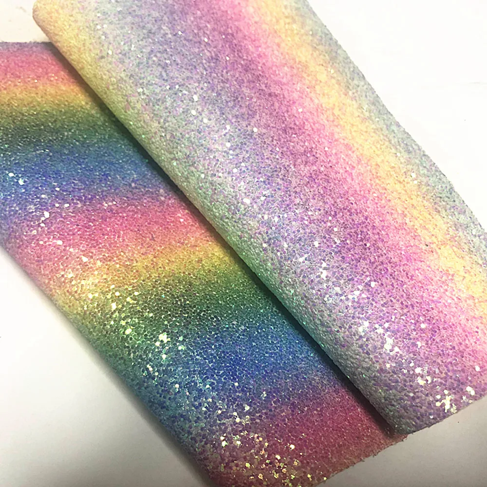 hot sell plain rainbow glitter vinyl for crafts to usa market