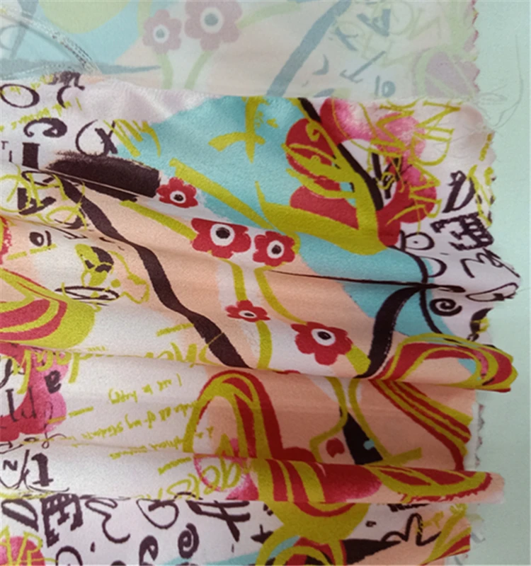 100% Silk Satin Fabric from Chinese Factory Custom Digital Printing Dresses Weddings Beddings Costumes Garments Sleepwear Girls