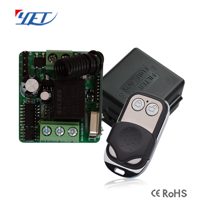 easy to install long range remotely control radio transmitter and receiver 433.92 mhz control remoto garage door