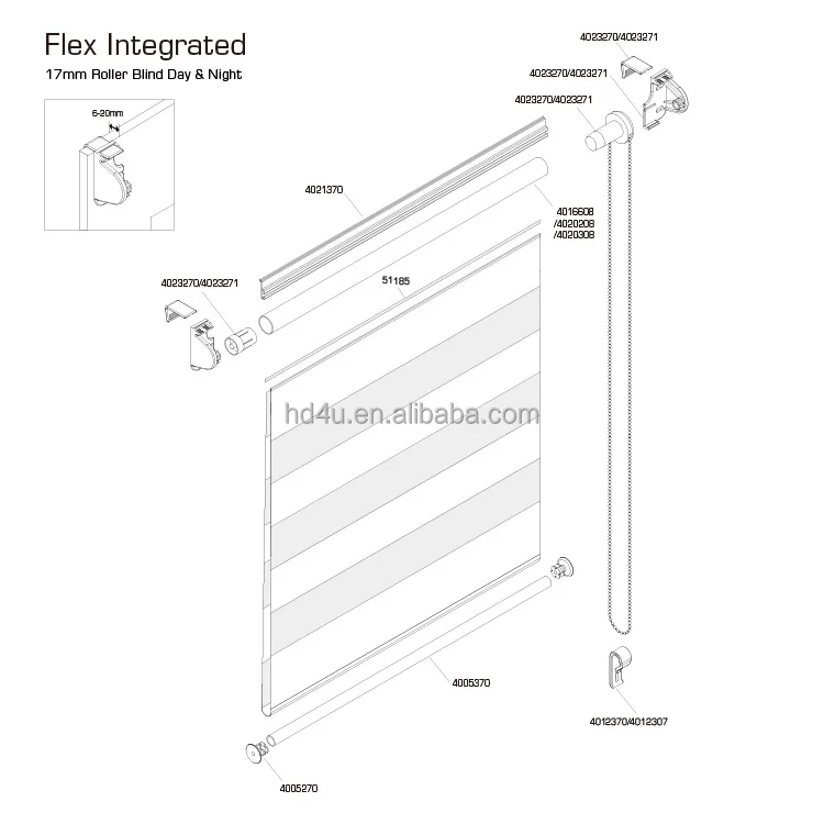 Mini roller blinds Screw free system zebra blinds Day Night roller shutter blinds window in Korea style