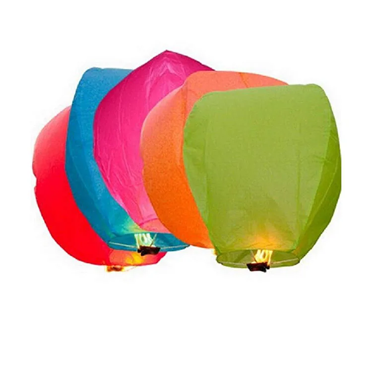 Nicro Wholesale OEM Colorful 100% Biodegradable Festival Kongming Chinese Flying Sky Wedding Lanterns
