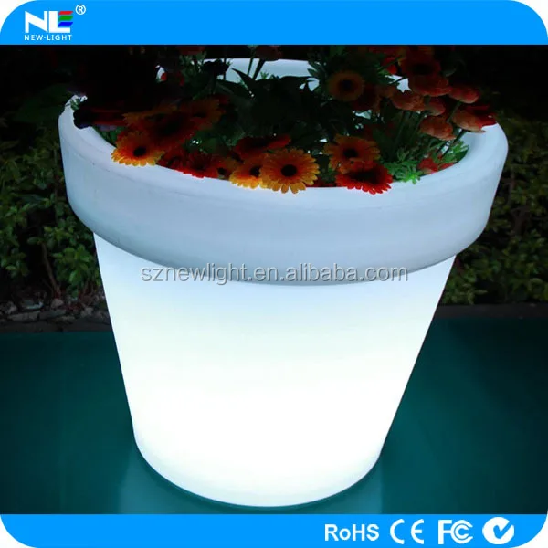 shining and colorful flower vase / LED crystal and shine flower pot planter vase