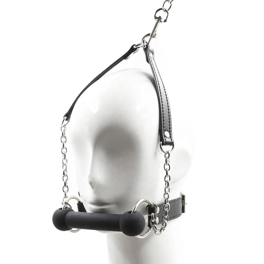 Factory Bone Gag With Leash Silicone Ball Gag Bondage  BDSM Mouth Ball Gag Adjustable Breathable Sex Adult Toys